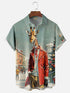 Men's Christmas Funny Graphic Short Sleeve Hawaiian Shirt